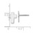 14k White Gold Polished Cross Post Earrings - TE-87B01B22-6322