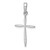 14K White Gold Polished Cross With Tapered Ends Pendant