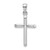14K White Gold Polished Cylinder Cross Charm