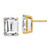 14k 12x10mm Emerald Cut Cubic Zirconia Earrings