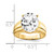 14k 12x10mm Oval Cubic Zirconia Ring