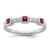 14K White Gold Polished Diamond and Ruby Fashion Ring - RM-225396AD-2705