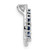 14K White Gold Polished Diamond and Sapphire Heart Chain Slide