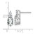 14K White Gold Polished Diamond and White Topaz Twisted Post Earrings