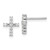 14k White Gold Polished Diamond Cross Post Earrings - EM-84C5FDF8-5389