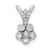 14k White Gold Polished Diamond Flower Pendant - PM-A3C9CC5E-2598