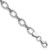 14k White Gold Polished Diamond-cut 7mm Fancy Link 7 inch Bracelet