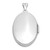 14k White Gold Polished Domed Plain 26mm Oval Locket