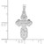 14k White Gold Polished Eastern Orthodox Solid Cross Pendant