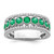 14k White Gold Polished Emerald and Diamond Ring - RM-2C3C37C1-4459