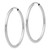 14k White Gold Polished Endless 2mm Hoop Earrings - H9-BAB823EB-3169