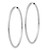 14k White Gold Polished Endless 2mm Hoop Earrings - H9-BCB23B74-8324