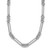14k White Gold Polished Fancy Figaro Link 17.5 inch Necklace