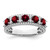 14k White Gold Polished Garnet and Diamond Ring - RM-2EF76C97-5991