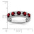14k White Gold Polished Garnet and Diamond Ring - RM-2EF76C97-5991
