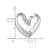 14K White Gold Polished Heart Chain Slide - K3-B548B555-5043