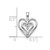 14k White Gold Polished Heart Diamond Pendant