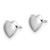 14K White Gold Polished Heart Post Earrings - YE-B312DC71-3295