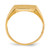 14k 13.0x13.0mm Open Back Mens Signet Ring