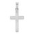 14K White Gold Polished Hollow Latin Cross Pendant