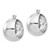 14k White Gold Polished Hoop Earring Jackets - H6-C911382F-5042