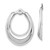 14k White Gold Polished Hoop Earring Jackets - H7-B181ECF6-1129