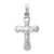 14k White Gold Polished INRI Rounded Crucifix Pendant - XR-0EA507BD-6968