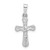 14k White Gold Polished INRI Rounded Crucifix Pendant - XR-B8CCDFD3-3124
