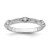 14k White Gold Polished Knife Edge Diamond Ring
