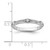 14k White Gold Polished Knife Edge Diamond Ring