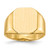 14k 13.0x15.5mm Open Back Mens Signet Ring