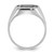 14k White Gold Polished Mens Diamond And Onyx Ring Mounting