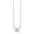 14k White Gold Polished Open Butterfly 17 inch Necklace