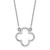 14k White Gold Polished Open Quatrefoil Design 18 inch Necklace