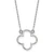 14k White Gold Polished Open Quatrefoil Design 18 inch Necklace