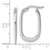 14k White Gold Polished Oval Tapered Tube Hoop Earrings