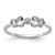14k White Gold Polished Pearl Heart Ring Mounting