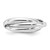 14k White Gold Polished Rolling Ring Size 6.5