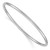 14k White Gold Polished Round Tube 3.00mm Slip-on Round Bangle Bracelet