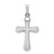 14k White Gold Polished Rounded Cross Pendant - XR-EBE34806-2445