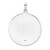 14k White Gold Polished Saint Christopher Solid Medal Pendant