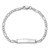 14k White Gold Polished Semi-Solid Chain/Solid Plate Figaro Link 19.5x4.5mm Plate 6 inch Baby/Child ID Bracelet