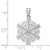14k White Gold Polished Snowflake Pendant