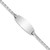 14k White Gold Polished Solid Chain/Solid Plate Anchor Link Oval 24x10.5mm Plate 7 inch ID Bracelet