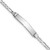 14k White Gold Polished Solid Chain/Solid Plate Figaro Link 25x4.8mm Plate 7 inch ID Bracelet