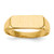 14k 13.5x5.5mm Closed Back Signet Ring