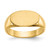 14k 13.5x8.0mm Closed Back Signet Ring