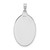 14k White Gold Polished St Jude Oval Solid Medal Pendant