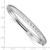 14k White Gold Polished Textured Diamond-cut 6.20mm Twisted Hinged Oval Bangle Bracelet