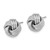 14k White Gold Polished Textured Love Knot Post Earrings